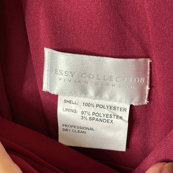 NEW Dessy Collection Surplice Ruched Chiffon Gown Size 10 - Picture 5 of 5